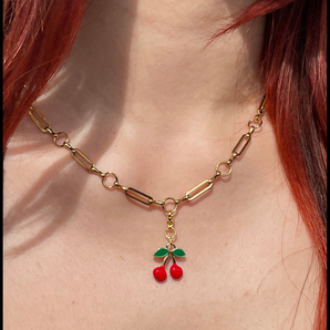 Cherry necklace / Stainless Steel