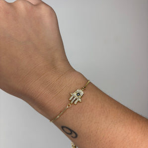 Black Hand Bracelet | Gold Dipped