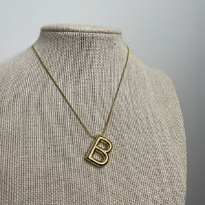 Bubble Letter Necklace | Stainless Steel