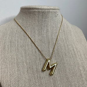 Bubble Letter Necklace | Stainless Steel